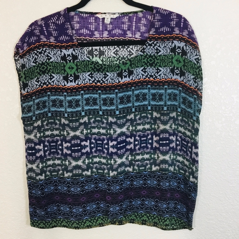 CAbi  shirt Aztec tribal style #832
